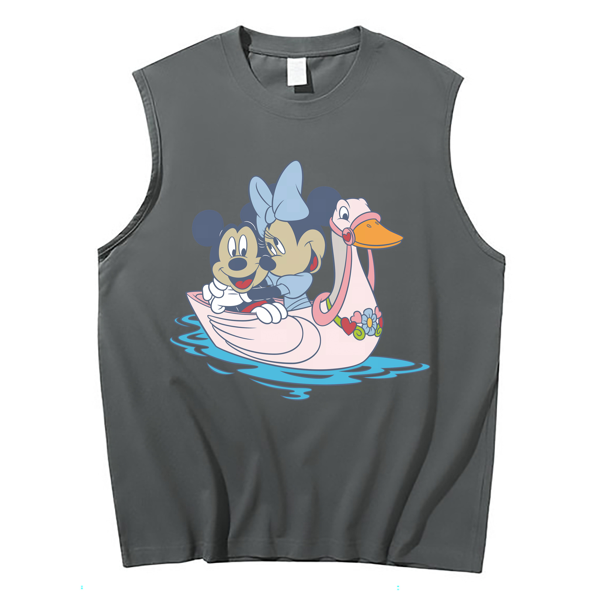 （画像用） ミッキーマウス Mickey Mouse コットン100％タンクトップ（フロントプリント）